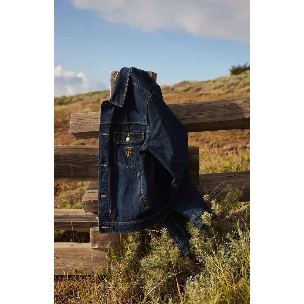 The Met x Pacsun Uniform Jean Jacket In Dark Indigo, Adult Size Large, NWT